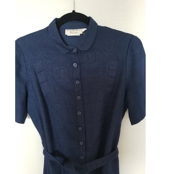 Vintage Schrader Sport Blue Shirtdress - Picture 4 of 6